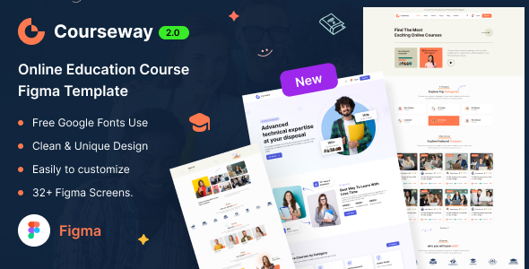 Courseway – Online Education Course Template image