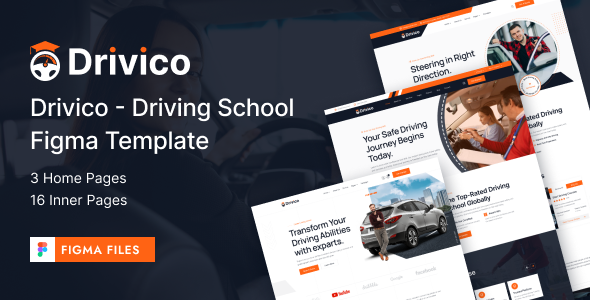 Drivico – Driving School Template image